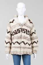 Load image into Gallery viewer, Handknit Pattern Zip Jacket
