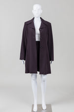 Load image into Gallery viewer, Tara Jarmon Paris eggplant 2pc skirt set (42)
