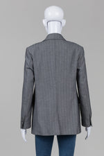 Load image into Gallery viewer, MOSMOSH Black &amp; ivory herringbone blazer (36)
