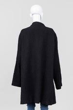 Load image into Gallery viewer, Eileen Fisher Black Popcorn Texture Unlined Coat
