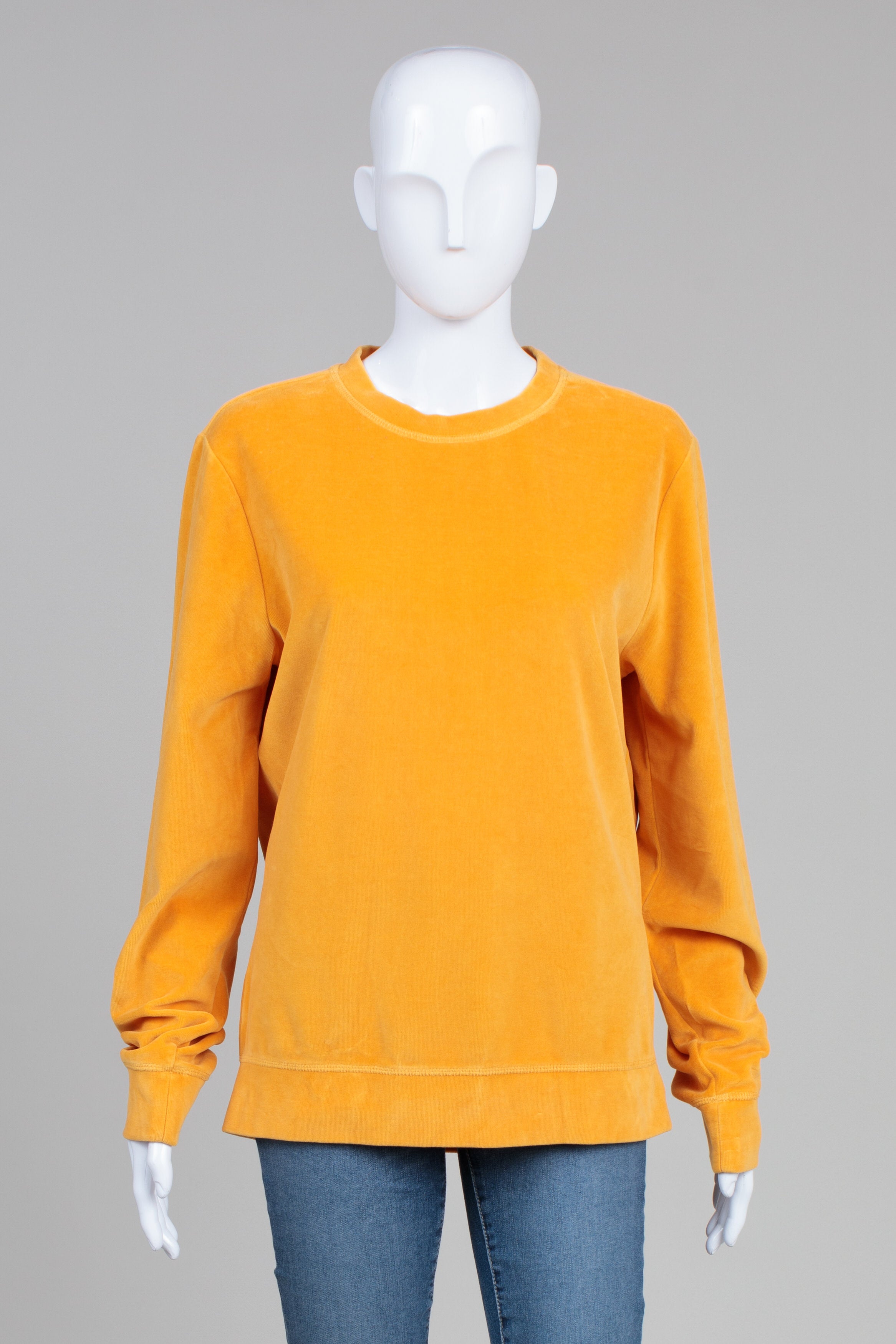 A.P.C. warm yellow velour sweatshirt (S)