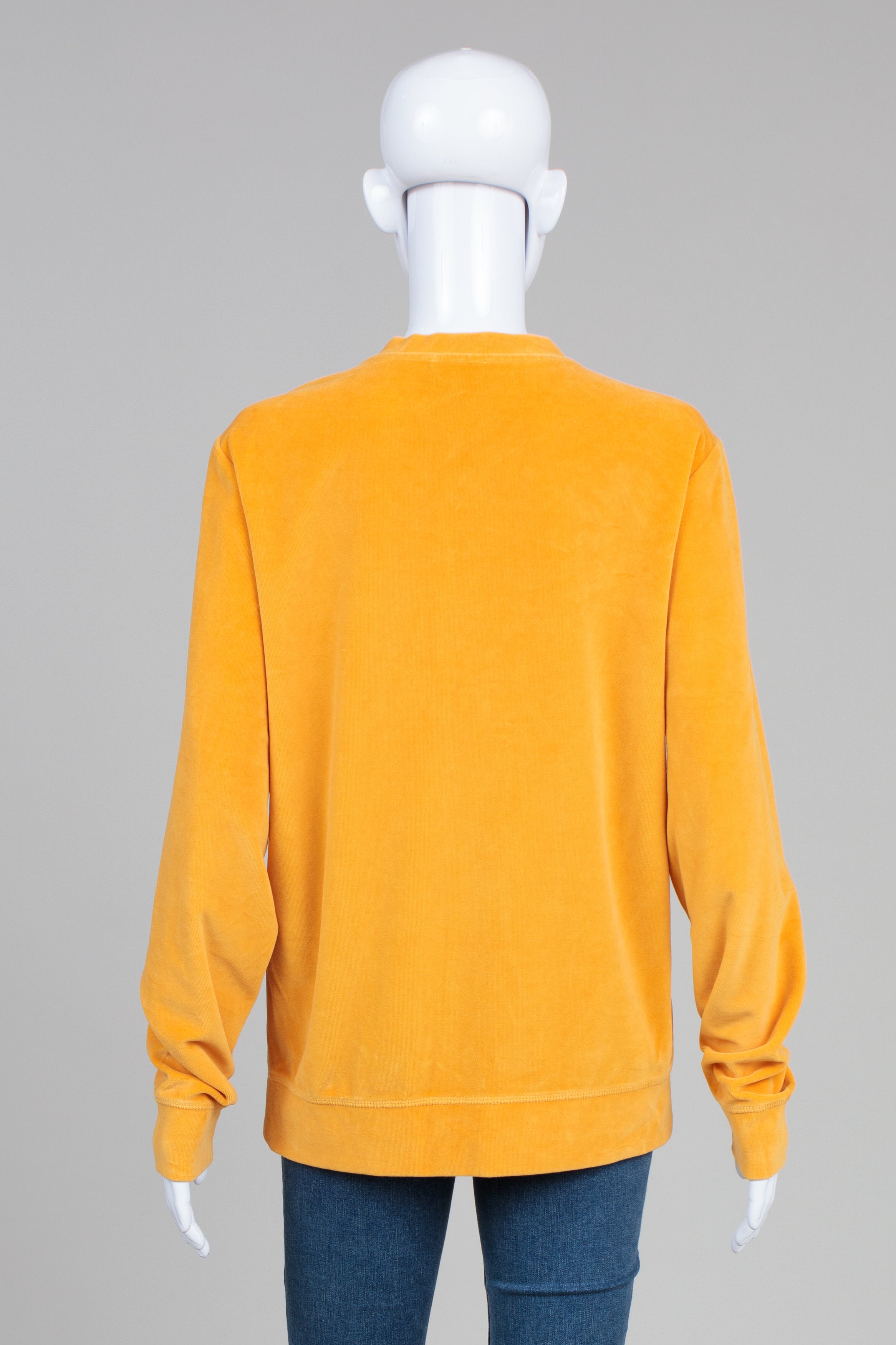 A.P.C. warm yellow velour sweatshirt (S)