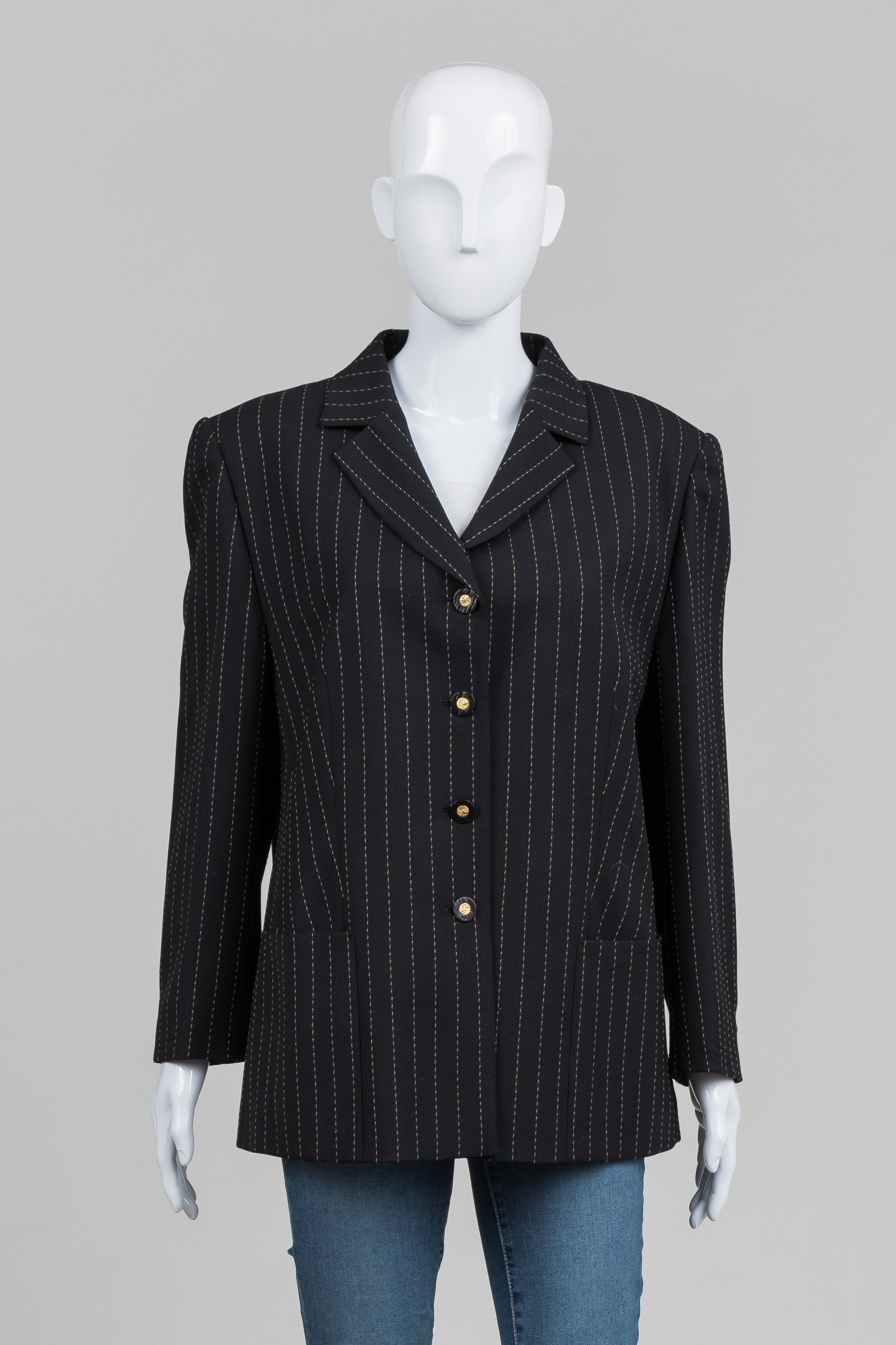 City Combi Charcoal Stripe Blazer (14)