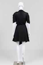 Load image into Gallery viewer, Dinh Ba Black Top &amp; Skirt w/ Felt Flower Appliques (XS)
