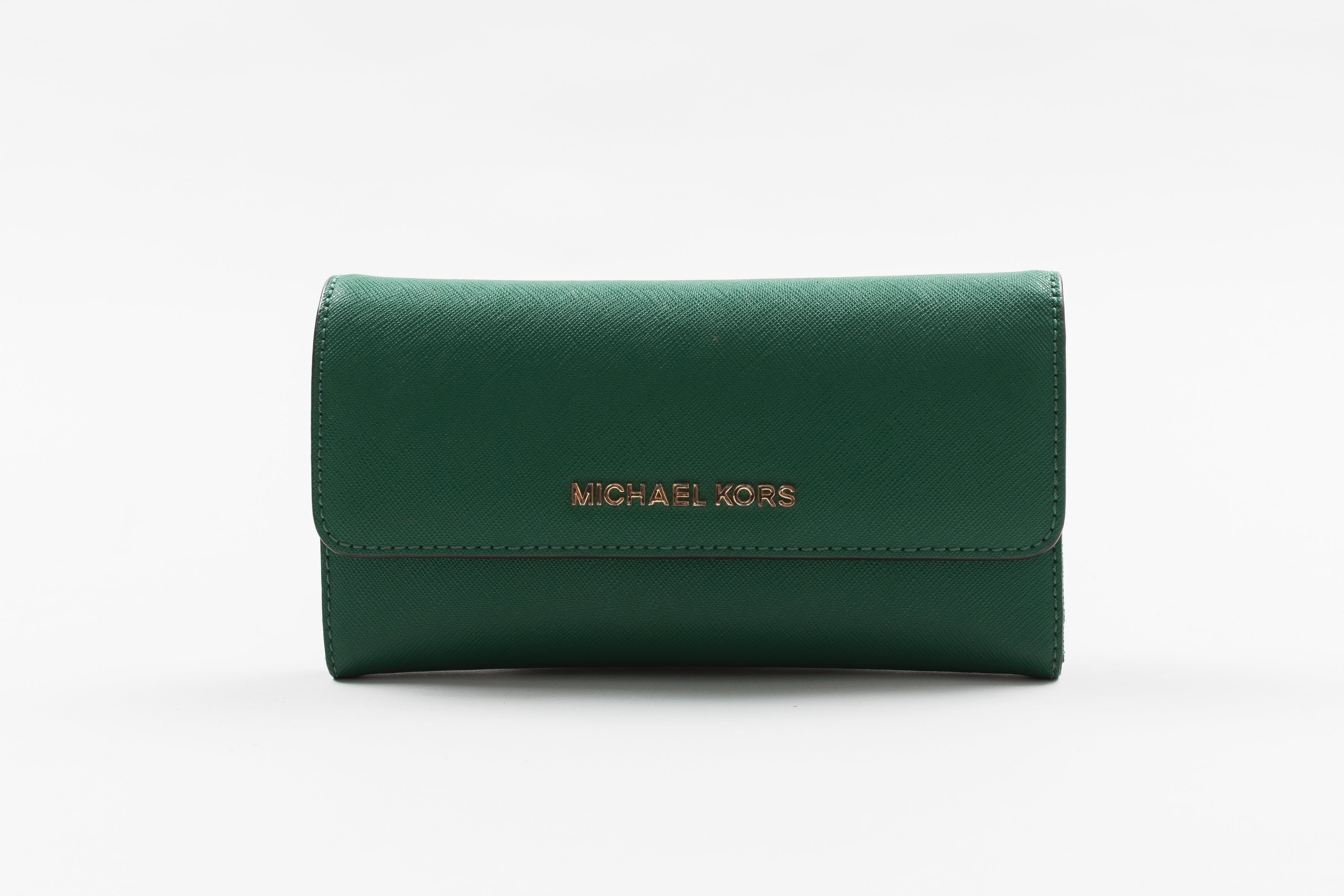 Michael Kors green leather wallet