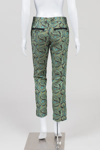 Neuw multi-colored woven paisley pant with raw hem (8)