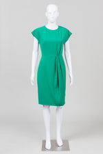 Load image into Gallery viewer, L-Wren Scott Kelly Green Cap Sleeve Sheath Dress (42)
