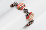 Load image into Gallery viewer, Silver Beads &amp; Colorful Glass Bracelet
