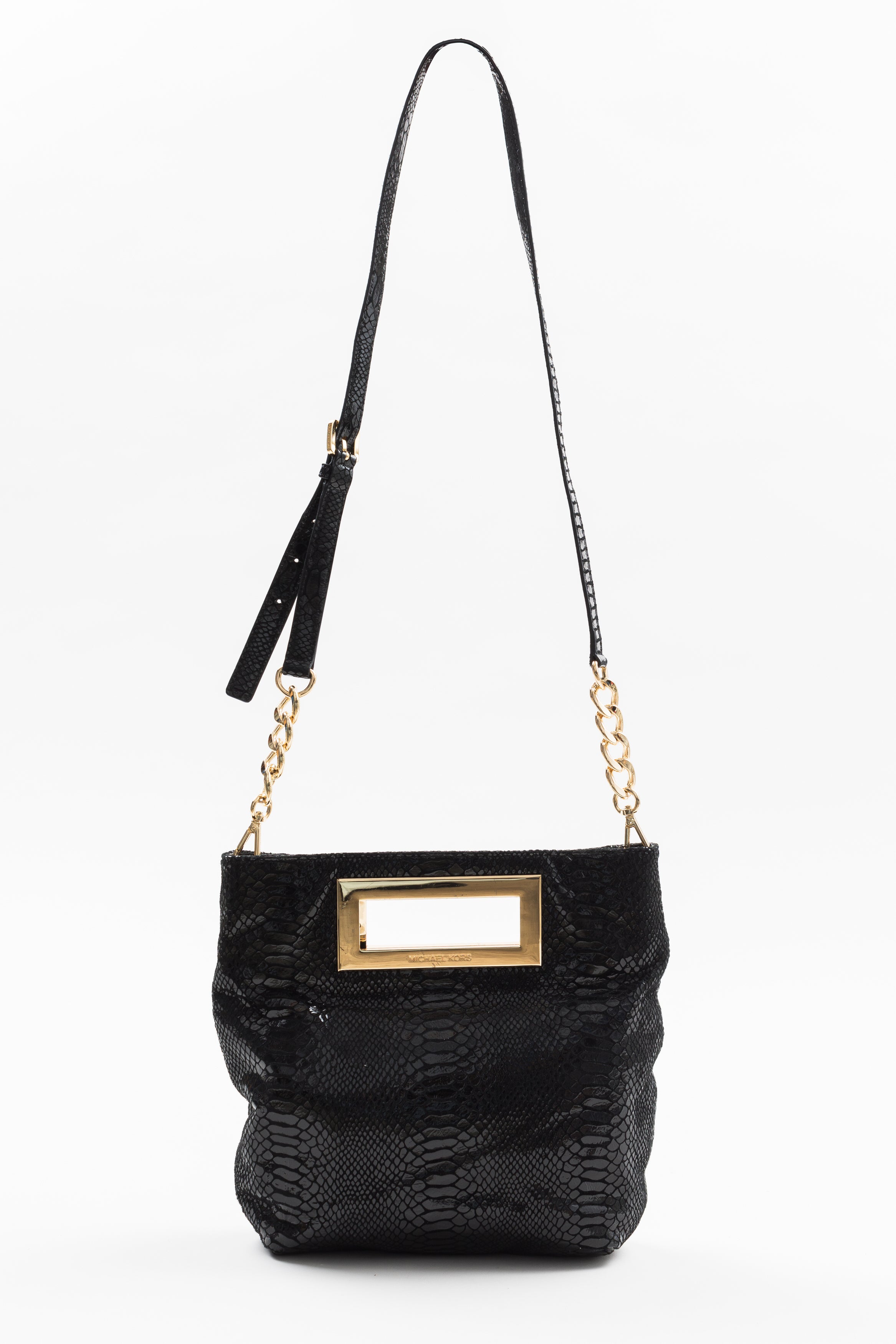 Michael Kors Berkley clutch, black patent leather