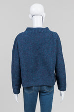 Load image into Gallery viewer, Blue/Purple Hand Knit Crewneck Sweater
