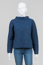 Load image into Gallery viewer, Blue/Purple Hand Knit Crewneck Sweater
