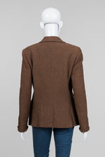 Load image into Gallery viewer, Lauren Ralph Lauren Brown Herringbone Blazer (10)
