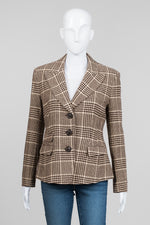 Load image into Gallery viewer, Georges Rech Brown/Cream Glen Check Blazer (42)
