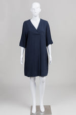 Load image into Gallery viewer, COS Navy 3/4 Sleeve Loose Dress (12)
