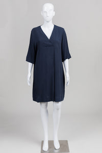 COS Navy 3/4 Sleeve Loose Dress (12)