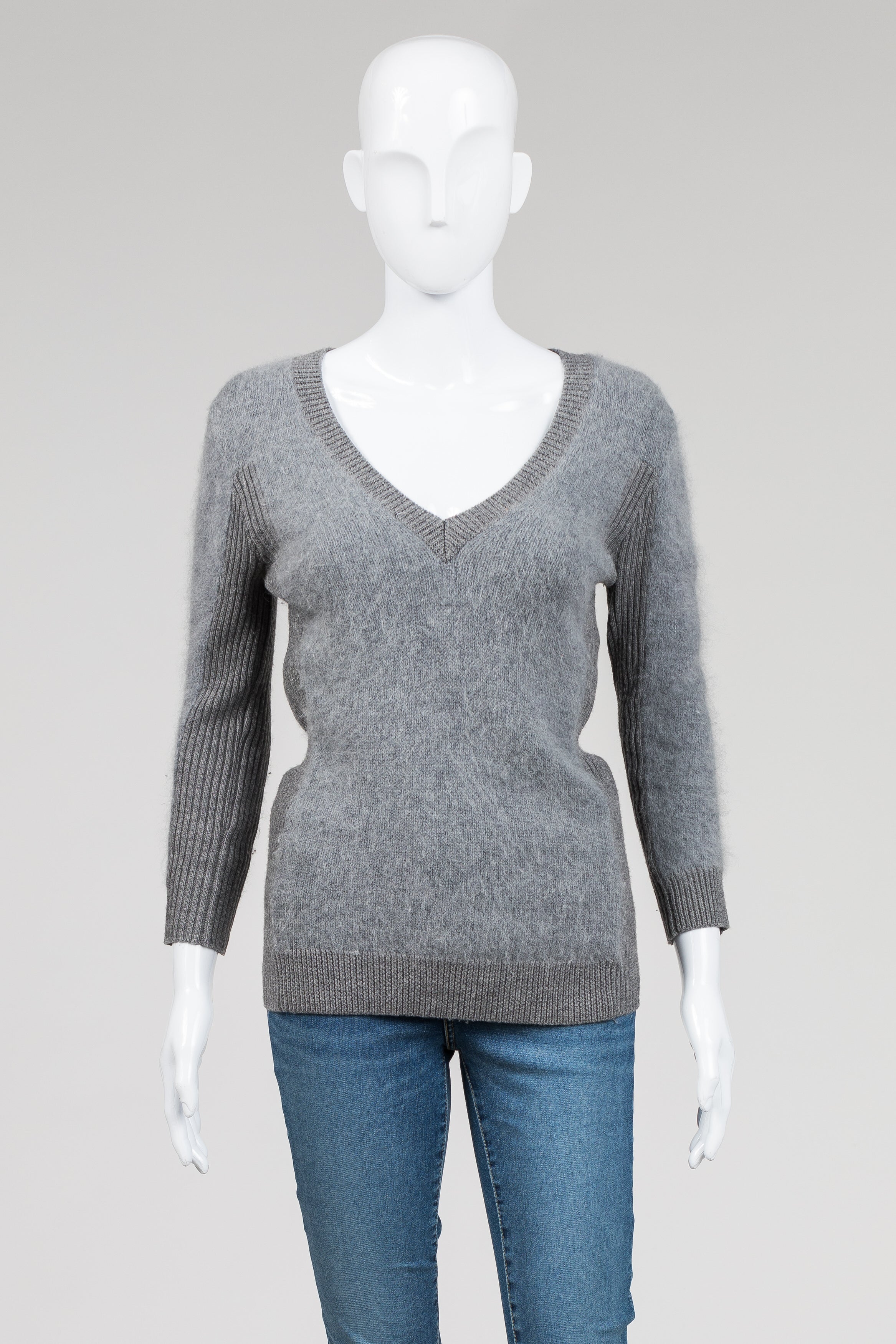 AllSaints Grey V-neck Sweater (6)