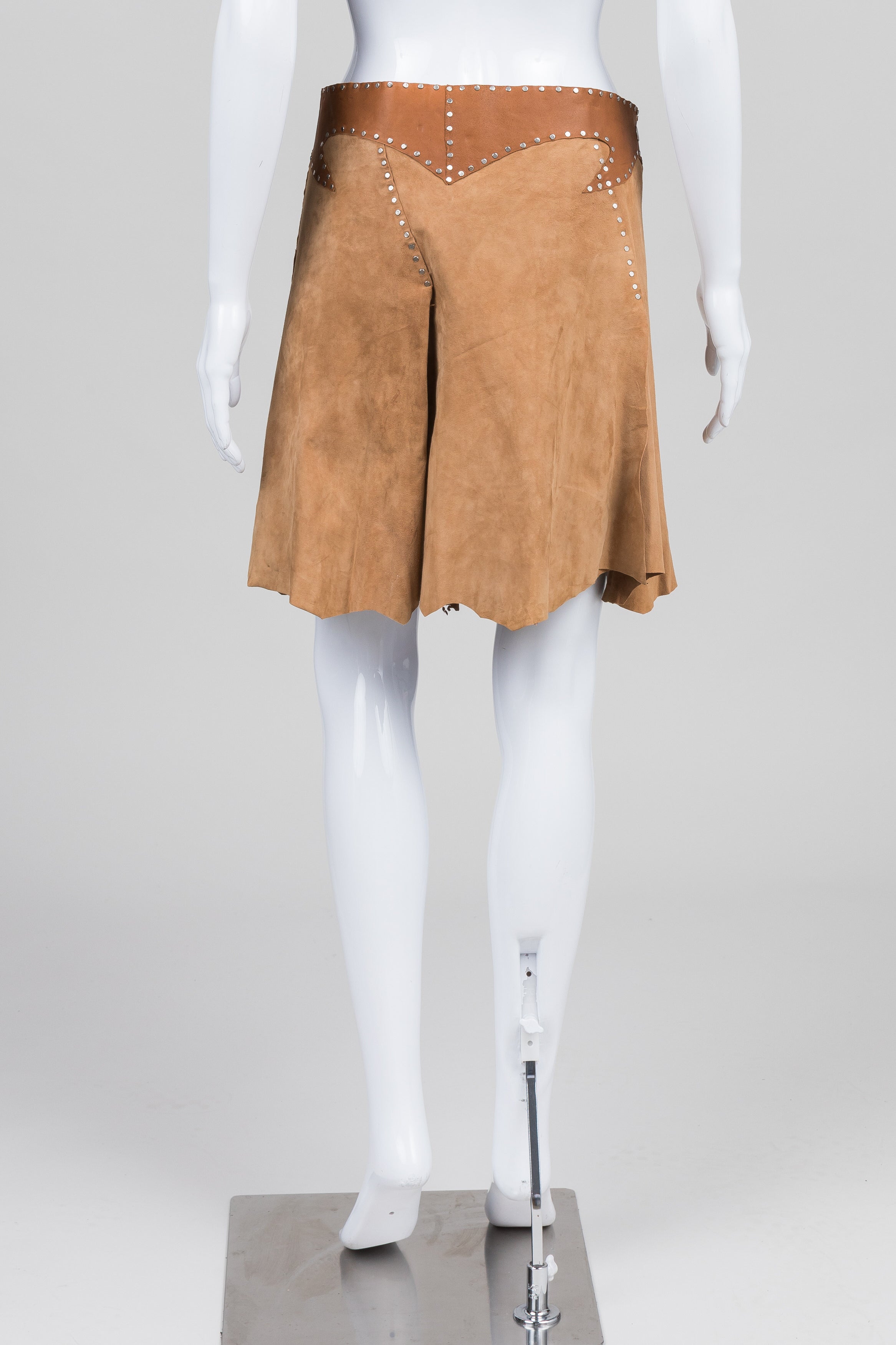 Artisan Tan Chamois Western Wrap Skirt