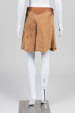 Load image into Gallery viewer, Artisan Tan Chamois Western Wrap Skirt
