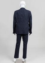 Load image into Gallery viewer, Bagnoli Navy Slub Check Suit (54)
