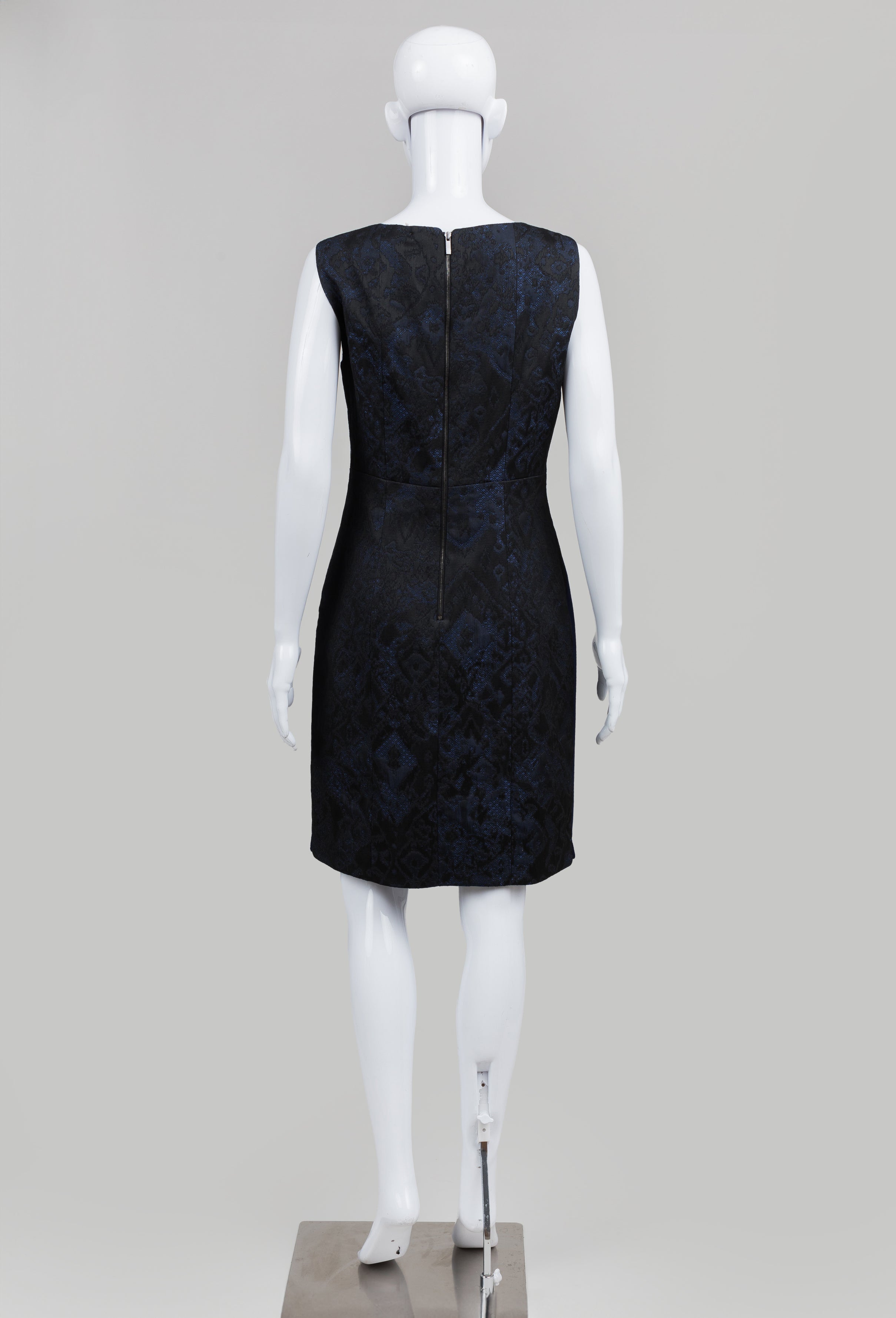 Elie Tahari Navy Brocade Sheath Dress (8) *New w/ tags