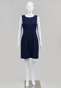 Elie Tahari Navy Brocade Sheath Dress (8) *New w/ tags