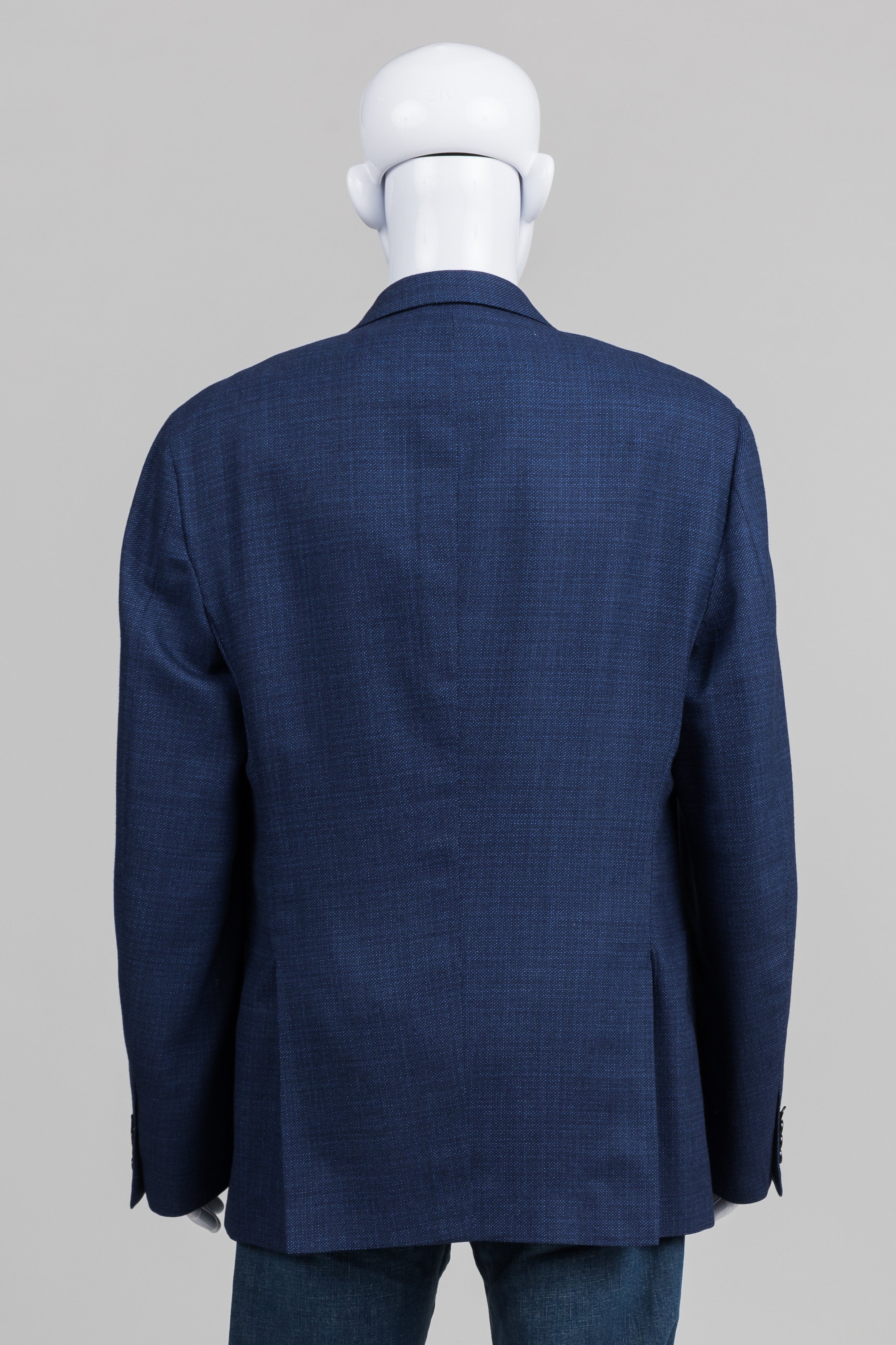J.P. Tilford for Harry Rosen blue tweed blazer (48)