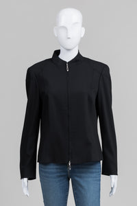 Escada black zip front jacket (40)