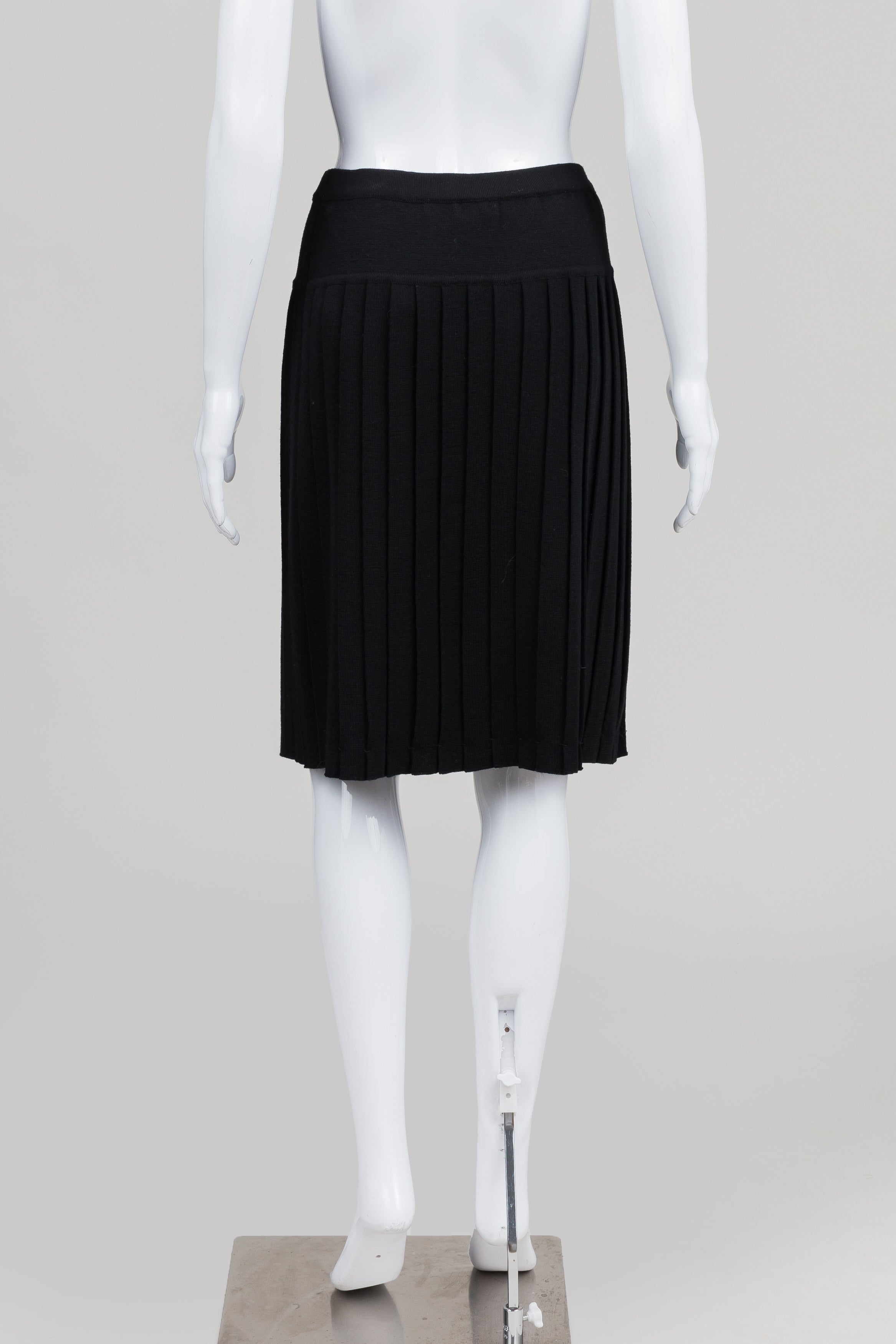 Dana Buchman black knit pleated skirt (M) *New w/ tags