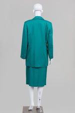 Load image into Gallery viewer, Lissa Allen vintage emerald skirt suit (10)
