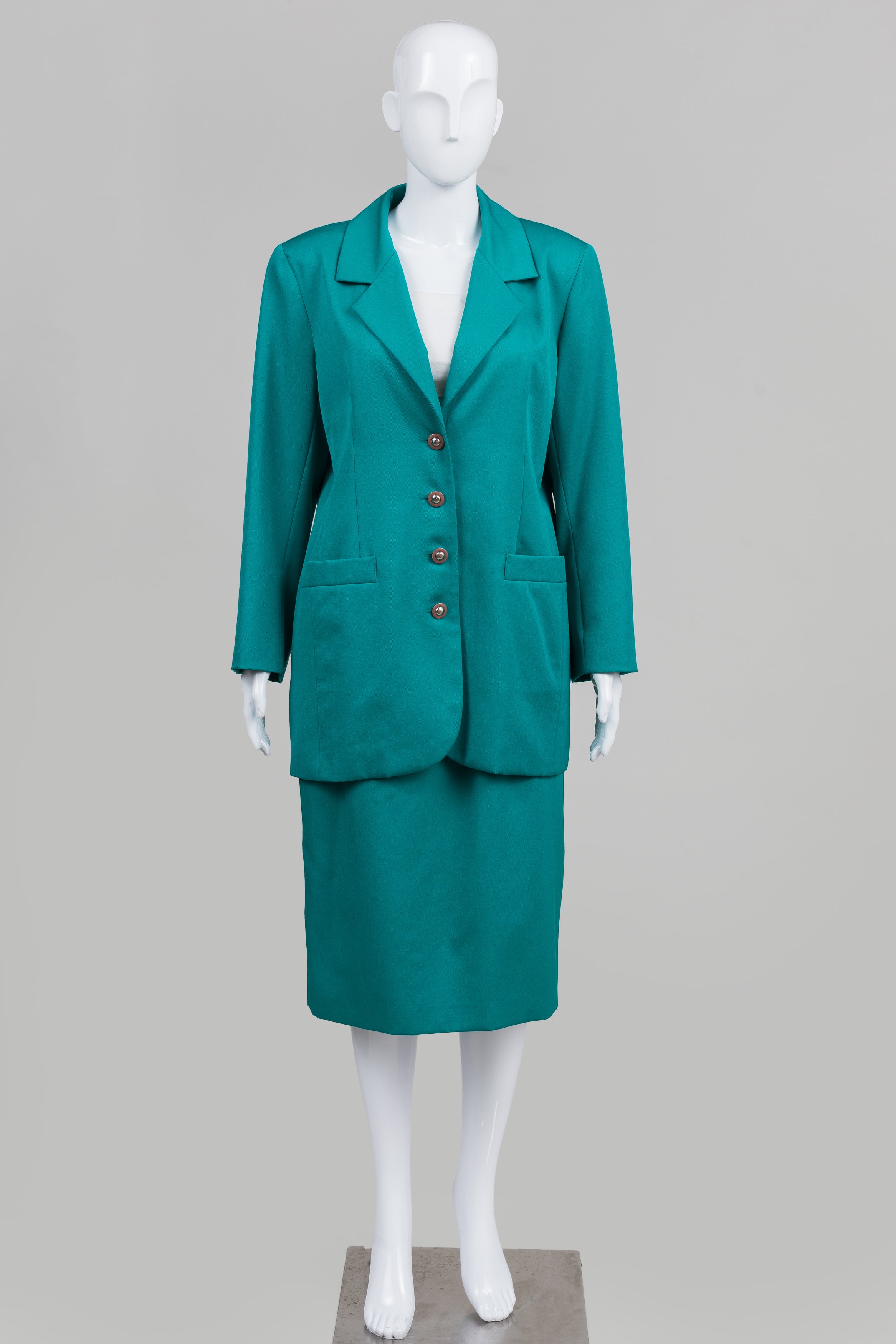 Lissa Allen vintage emerald skirt suit (10)