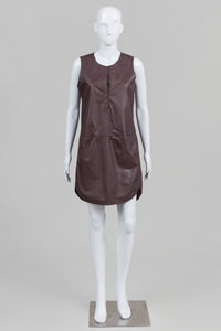 Rebecca Taylor plum leather sleeveless dress (6)