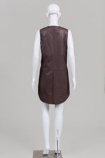 Load image into Gallery viewer, Rebecca Taylor plum leather sleeveless dress (6)
