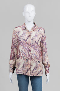 Scotch & Soda Purple Marble Print Shirt (S)