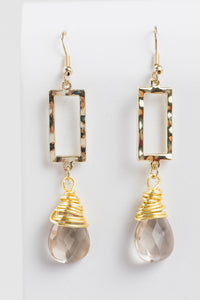 Larki Designs Gold & Smoky Qartz Drop Earrings