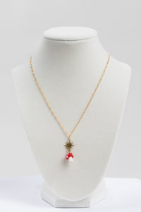 Larki Designs Gold Chain & Mushroom Charm Necklace