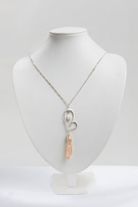 Larki Designs Silver Heart & Quartz Necklace