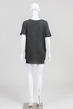 Load image into Gallery viewer, Sarah Pacini Charcoal Short Sleeve Layered Look Knit Tunic (O/S)
