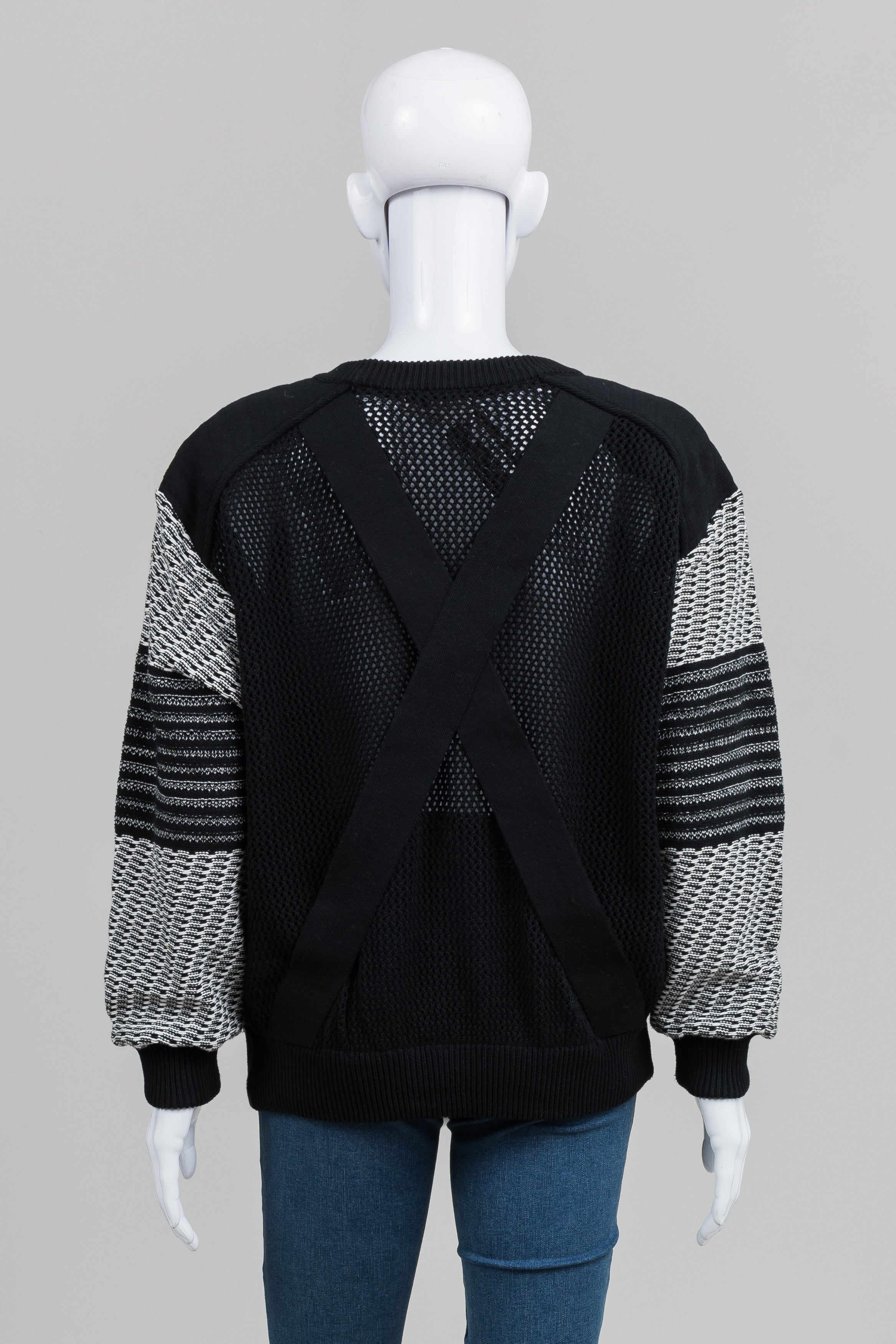 Kansai O2 Yamamoto Vintage Black Textured Sweater w/ Applique (S)