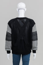 Load image into Gallery viewer, Kansai O2 Yamamoto Vintage Black Textured Sweater w/ Applique (S)

