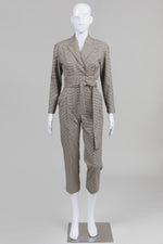Load image into Gallery viewer, Maje Houndstooth Long Sleeve Jumpsuit (34)
