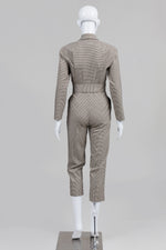 Load image into Gallery viewer, Maje Houndstooth Long Sleeve Jumpsuit (34)
