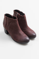 Load image into Gallery viewer, Geox Brown Studded Ankle Boots with Block-heel
