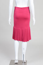 Load image into Gallery viewer, Jilles Dufour Vintage Hot Pink Knit Skirt w/ Pleated Hem (40)
