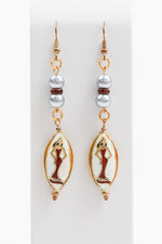 Load image into Gallery viewer, Enameled pendant necklace and earring set
