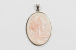 Load image into Gallery viewer, Light pink shell cameo in 925 silver
