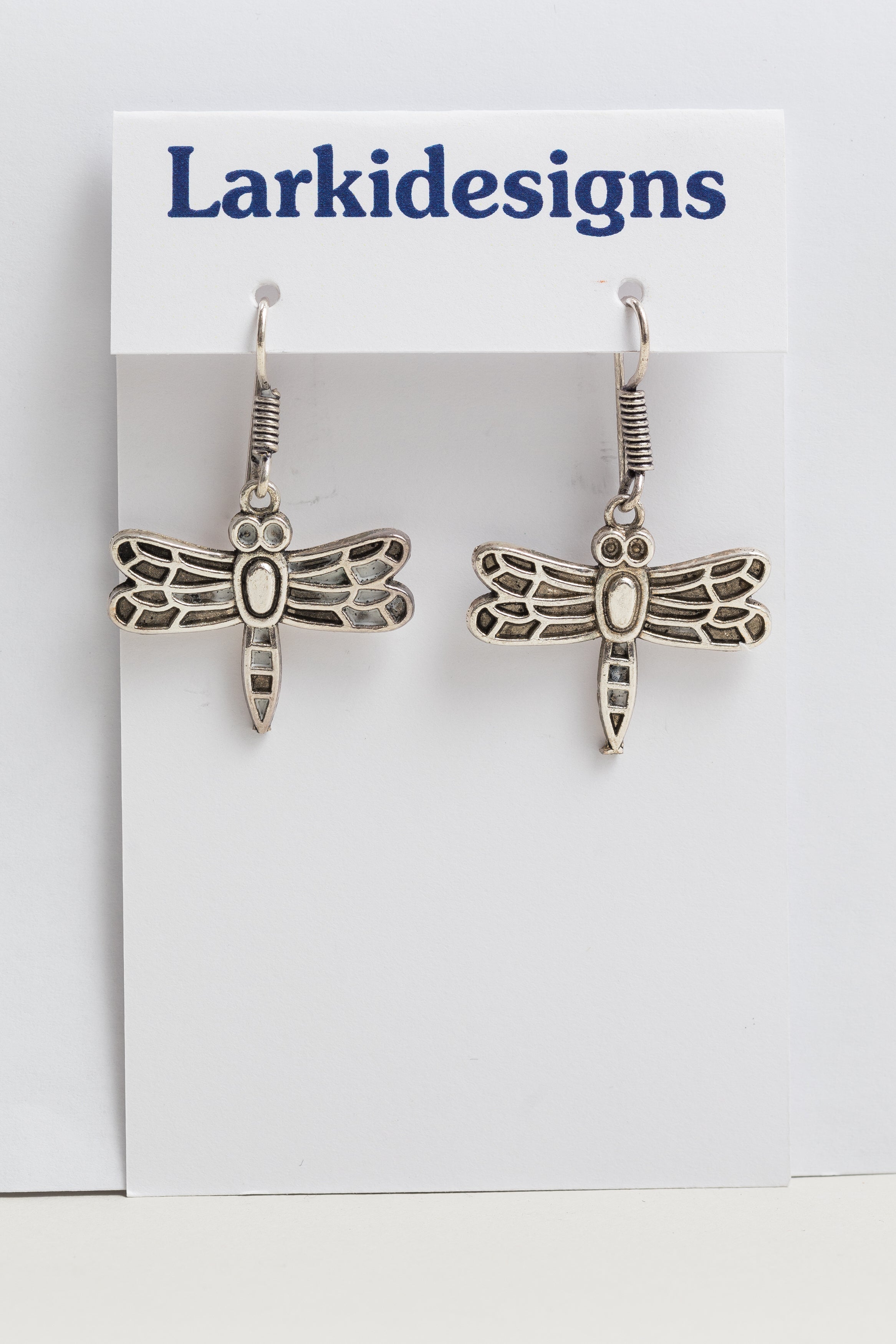 Larki Designs Silver dragonfly earrings