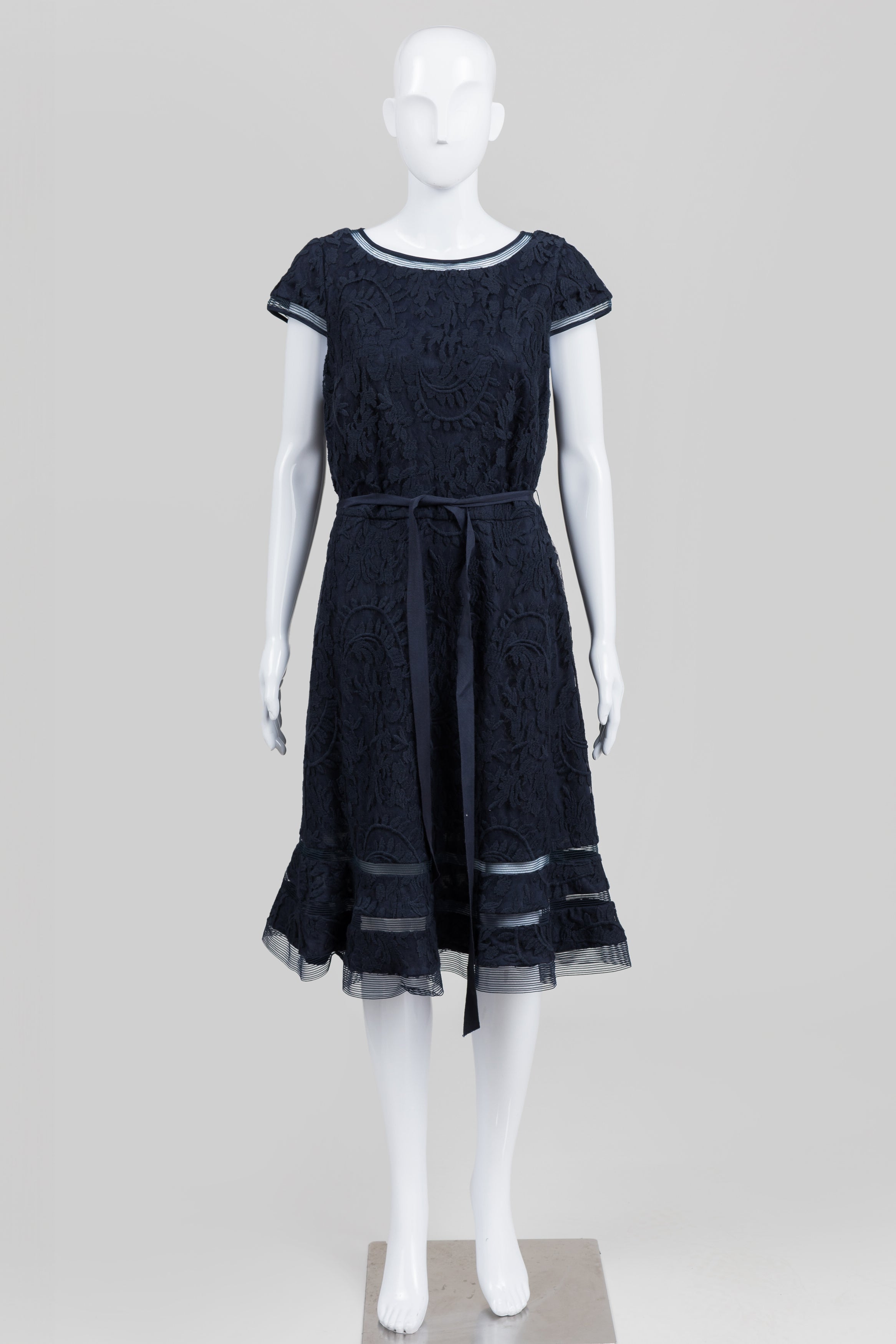 Adrianna Papell Navy Lace Cocktail Dress (16)