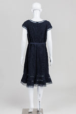 Load image into Gallery viewer, Adrianna Papell Navy Lace Cocktail Dress (16)
