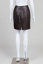 Load image into Gallery viewer, Danier Brown Leather Skirt (2)
