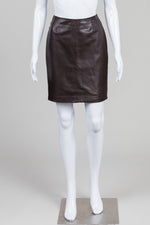 Load image into Gallery viewer, Danier Brown Leather Skirt (2)
